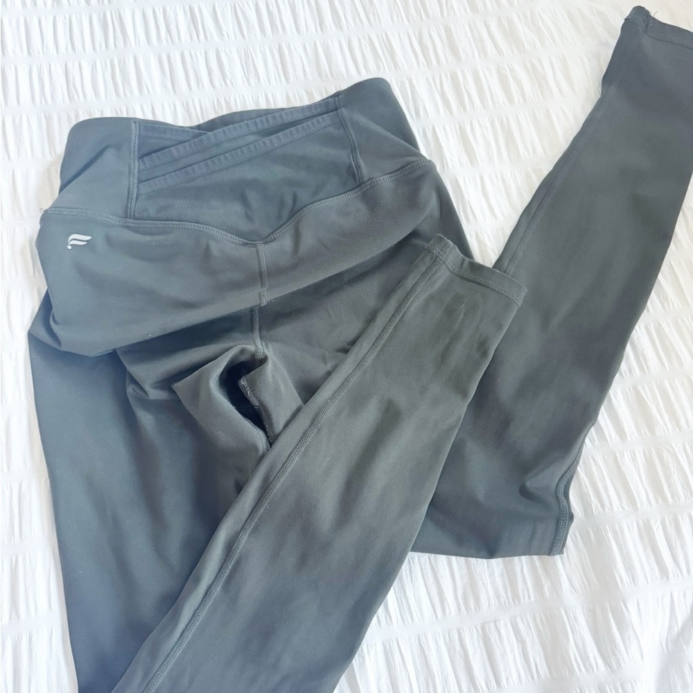 Fabletics Trinity Motion 365 Leggings Green Size XS High Waist Army Olive - Picture 7 of 8